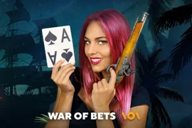 War of Bets 10X — ведущая с картами